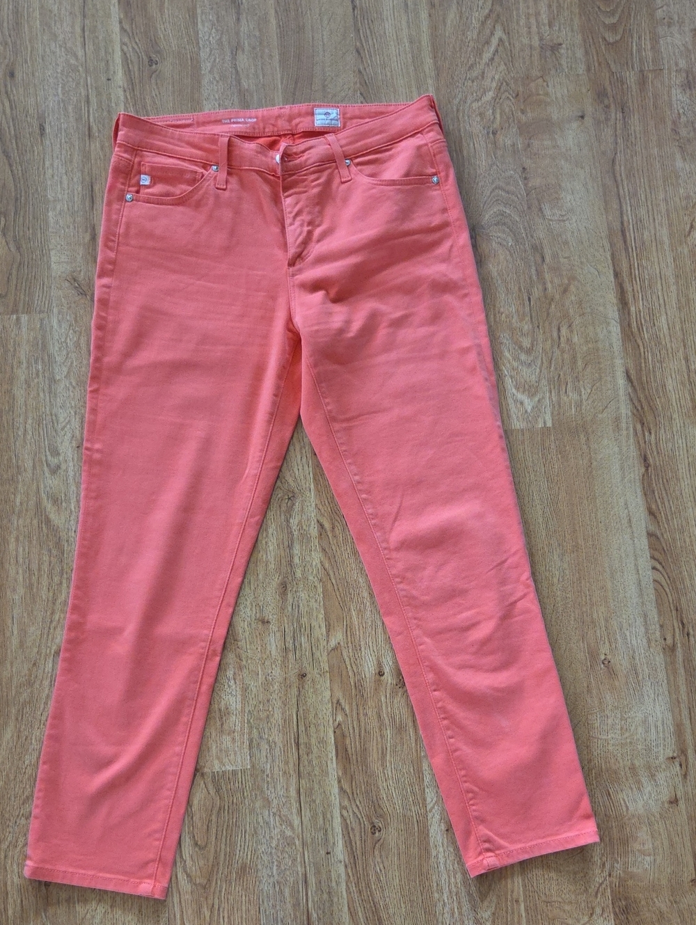 Ag Adriano Goldschmied Straight-Leg Jeans in Coral Pink